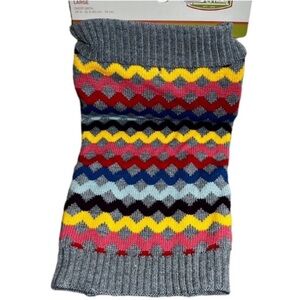 Lake & Trail Gray Multicolor Zigzag Pattern Dog Sweater Large